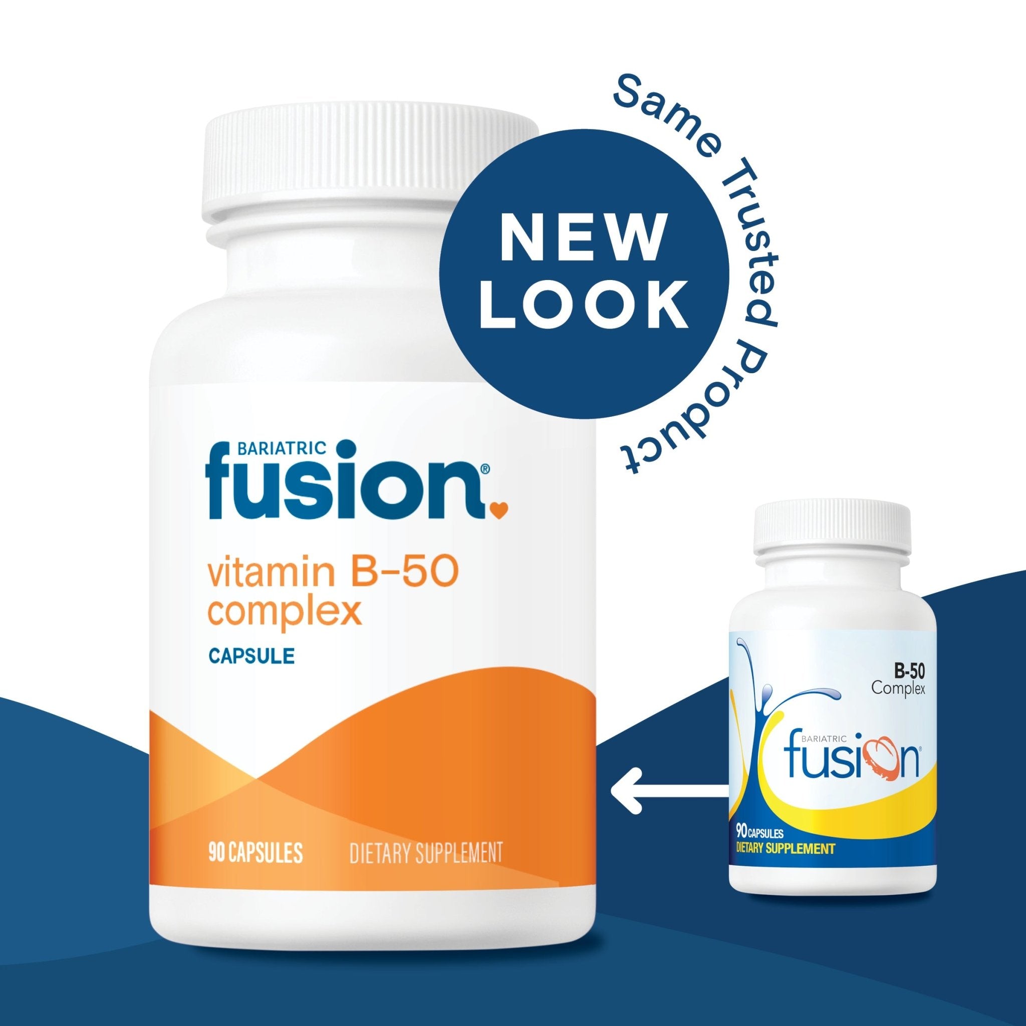 Bariatric Fusion Vitamin B-50 Complex new look, same trusted product.
