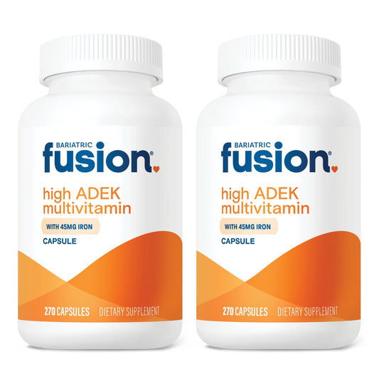 Bariatric Fusion high ADEK Multivitamin Capsules with Iron bundle.