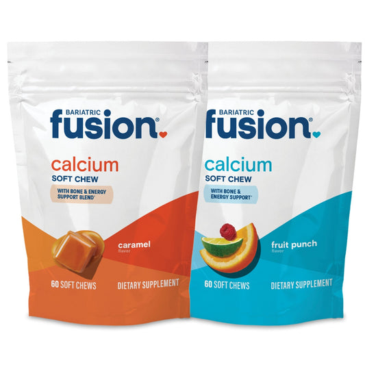 Bariatric Fusion Calcium Citrate Soft Chew Bestsellers Caramel and Fruit Punch.