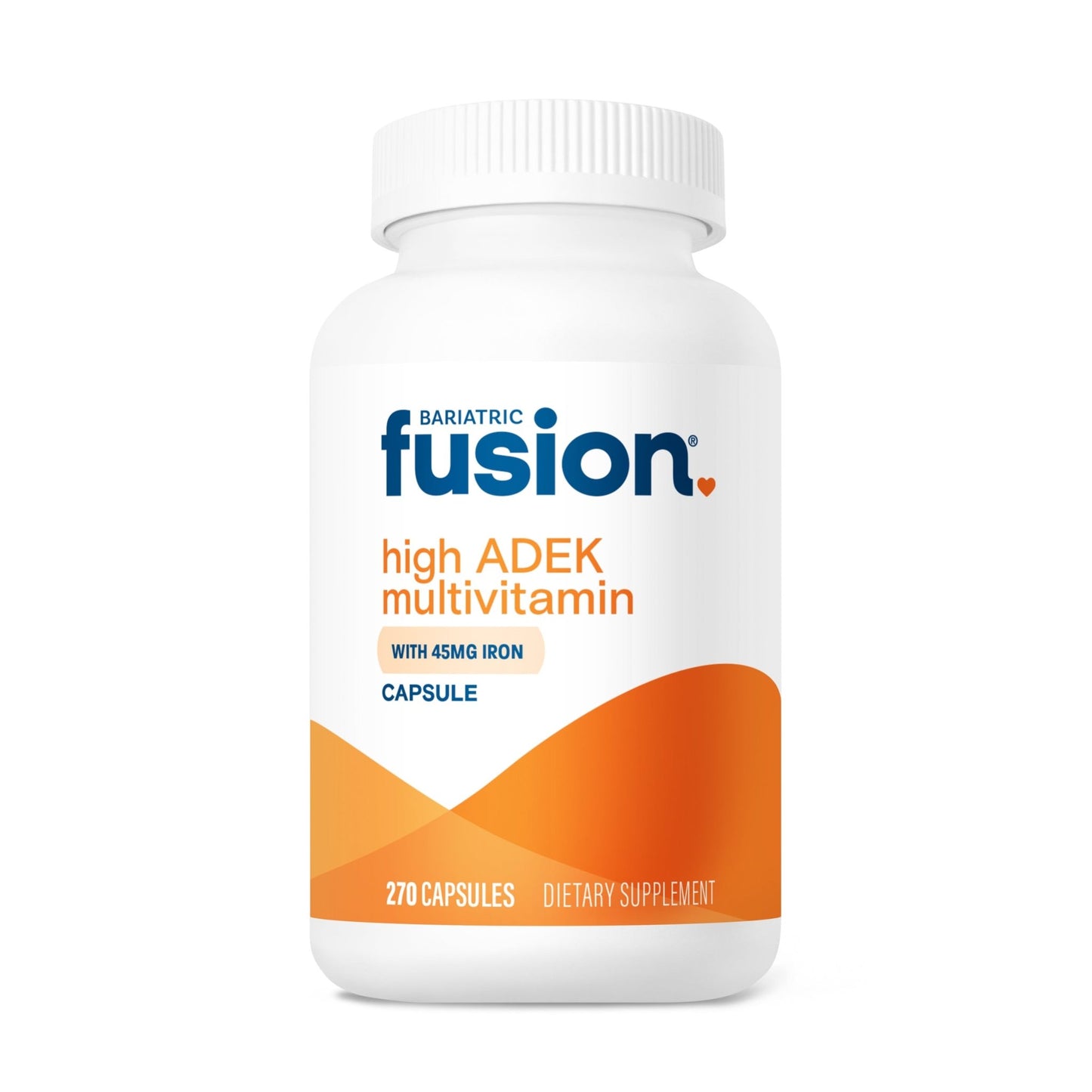Bariatric High ADEK Vitamin Capsule with 45mg IRON 270 capsules.