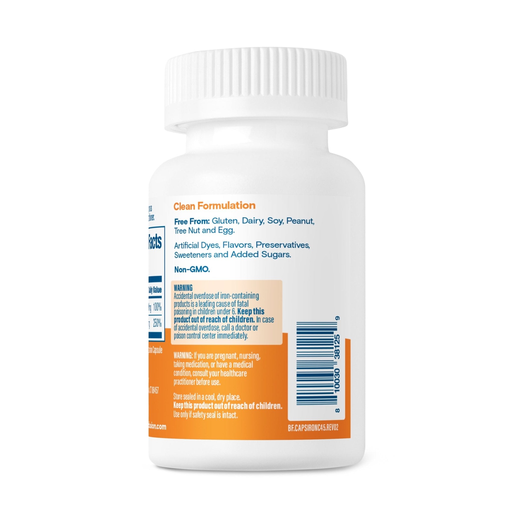 Bariatric Iron Capsule with Vitamin C 45mg UPC.