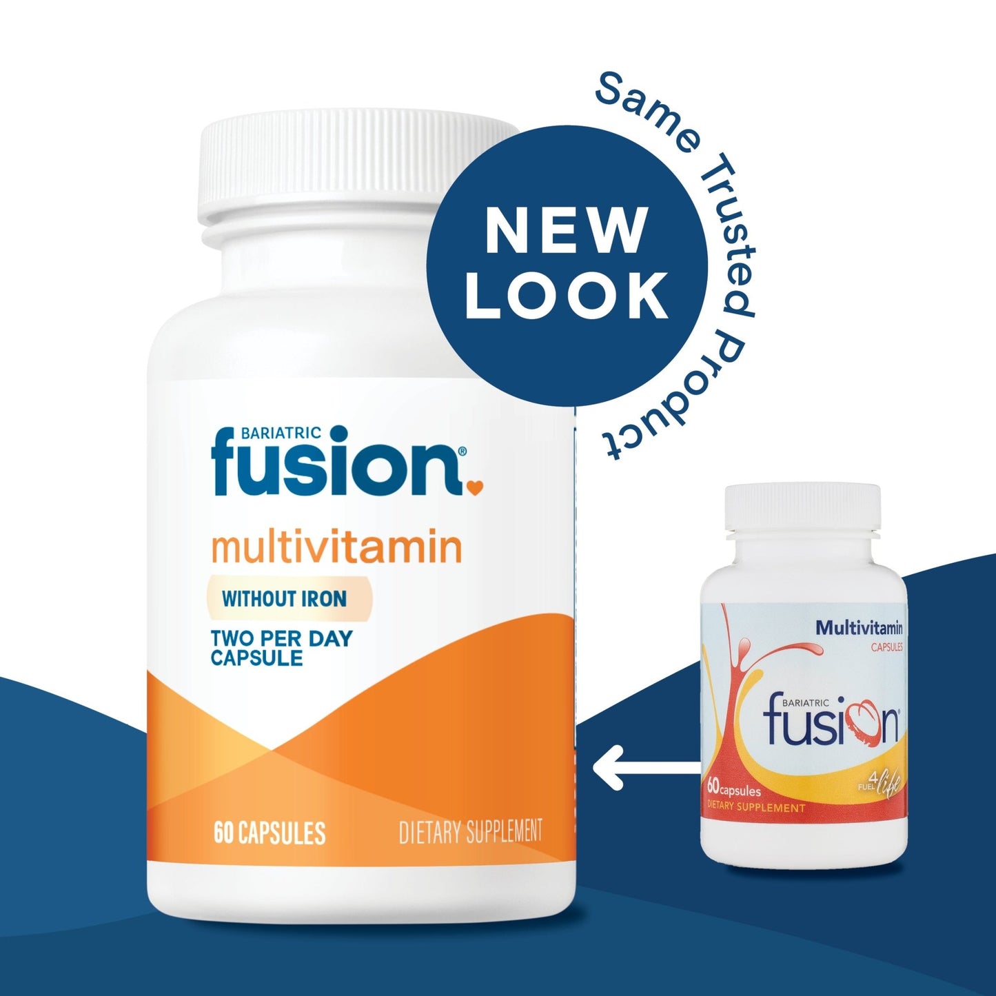 Bariatric Multivitamin Capsule without Iron 60 capsules new look, same trusted product.