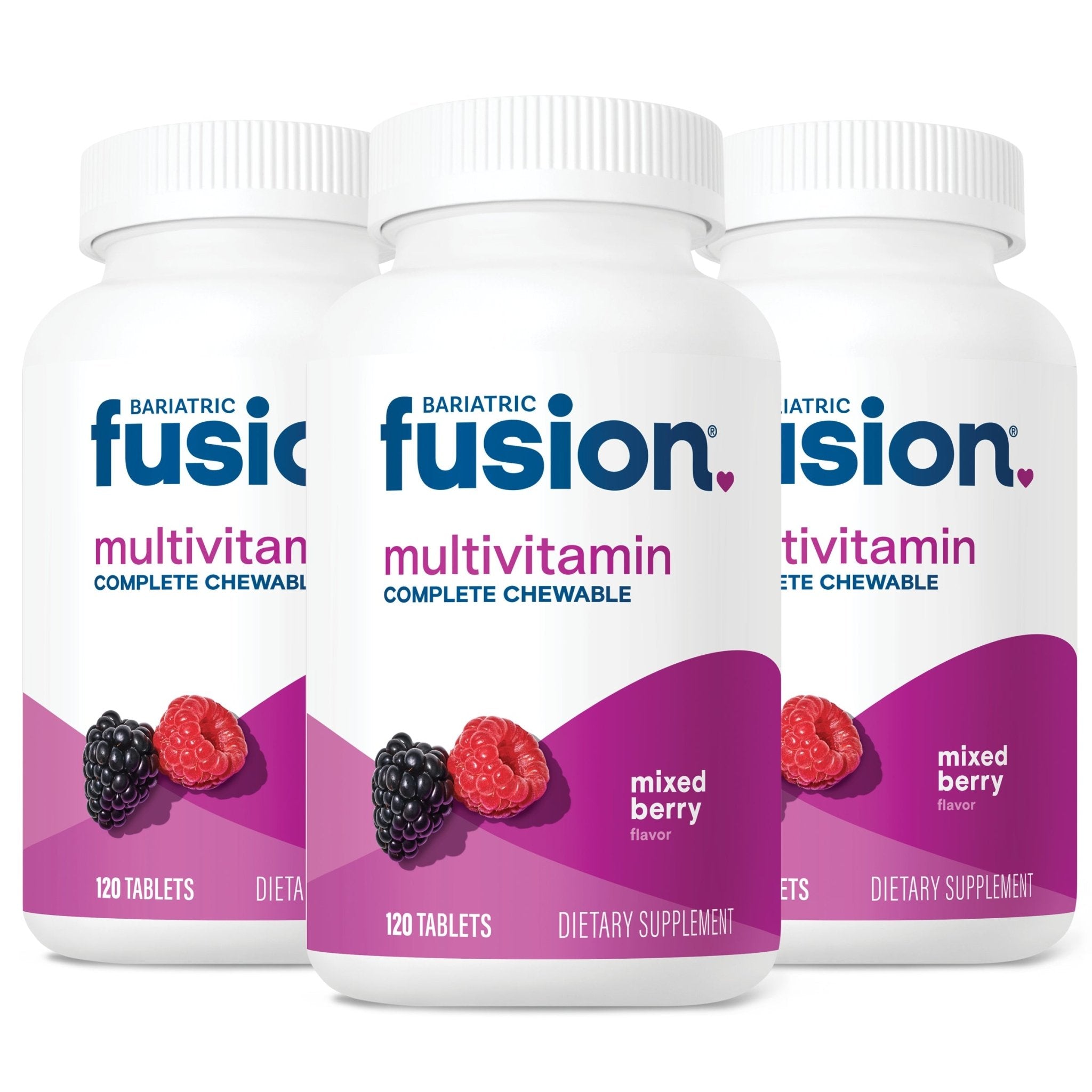 Bariatric Fusion Mixed Berry Complete Chewable Bariatric Multivitamin Bundle.