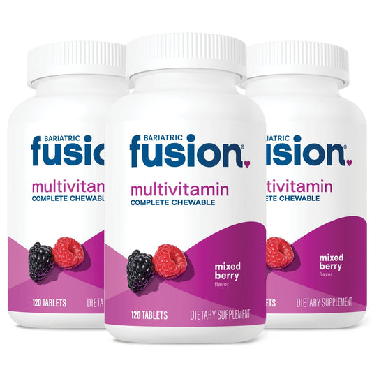 Bariatric Fusion Mixed Berry Complete Chewable Bariatric Multivitamin Bundle.