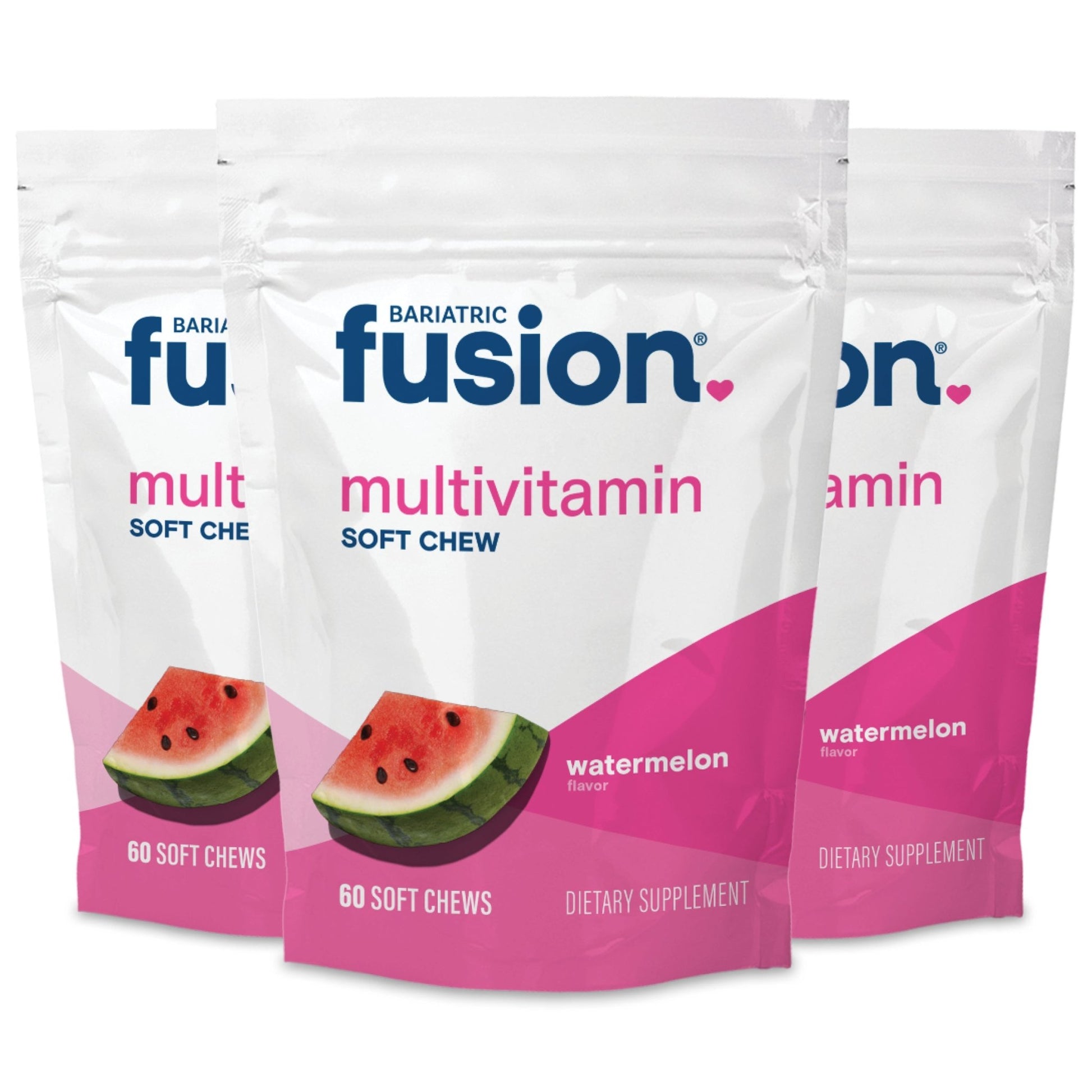 Bariatric Fusion Watermelon Bariatric Multivitamin Soft Chews bundle of three.