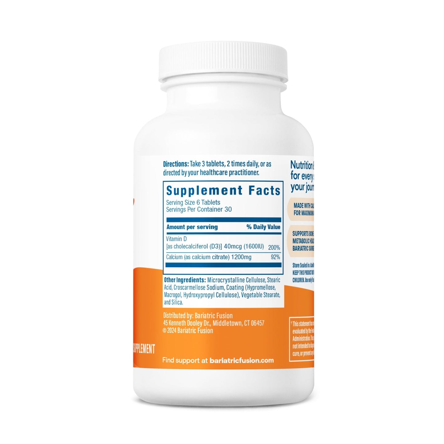 Bariatric Fusion Calcium Citrate with Vitamin D3 suggested use.