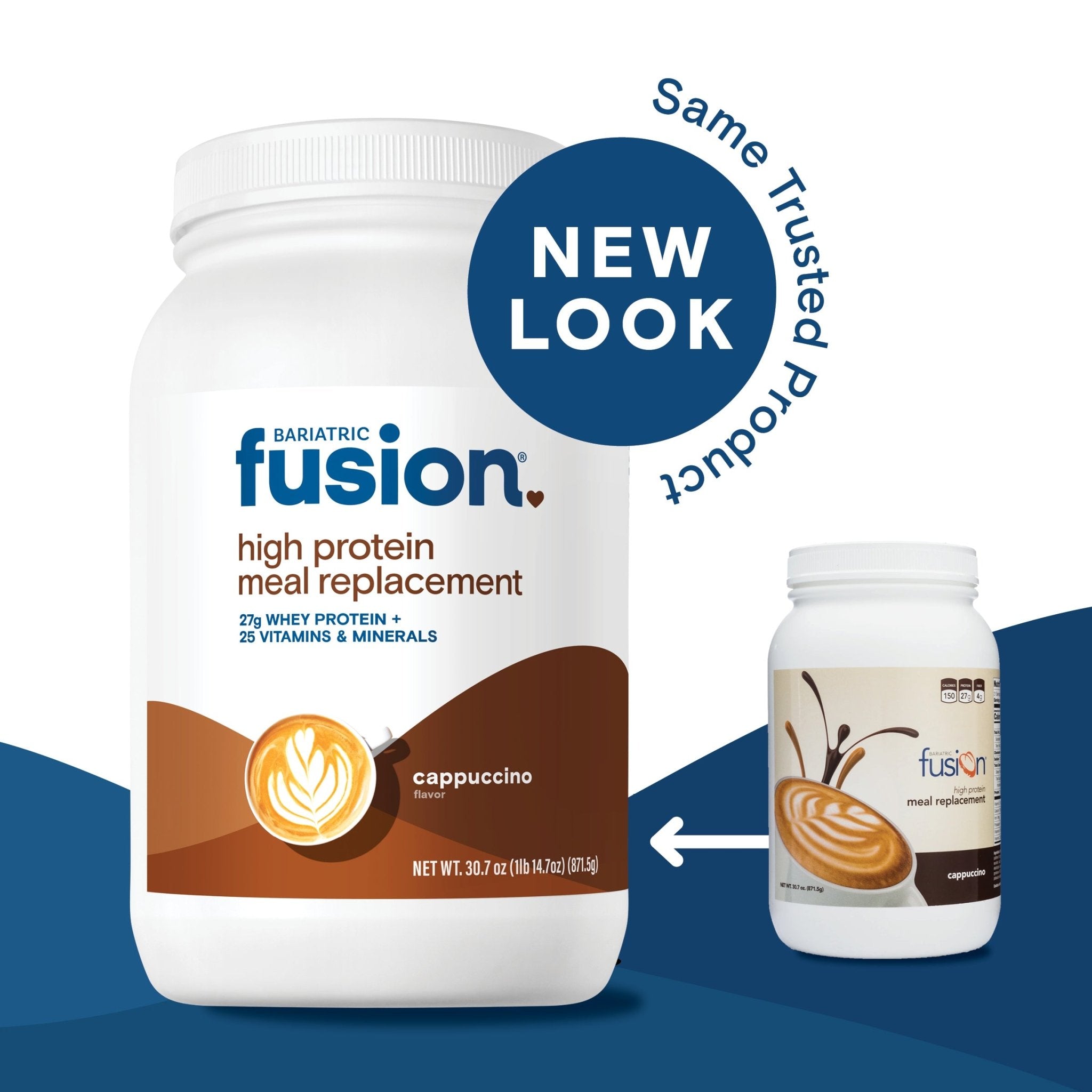 Bariatric Fusion Cappuccino High Protein Meal Replacement new look, same trusted product.