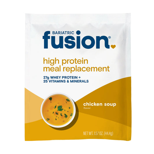 Bariatric Fusion Chicken Soup High Protein Meal Replacement single serving.