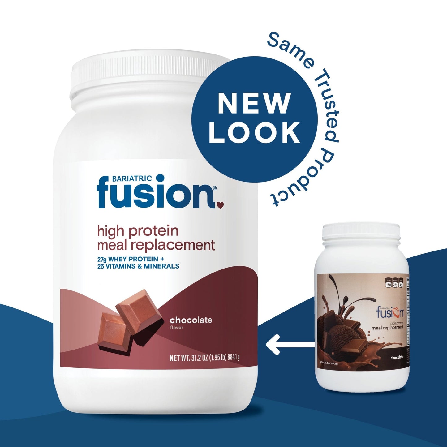 Bariatric Fusion Chocolate High Protein Meal Replacement new look, same trusted product.