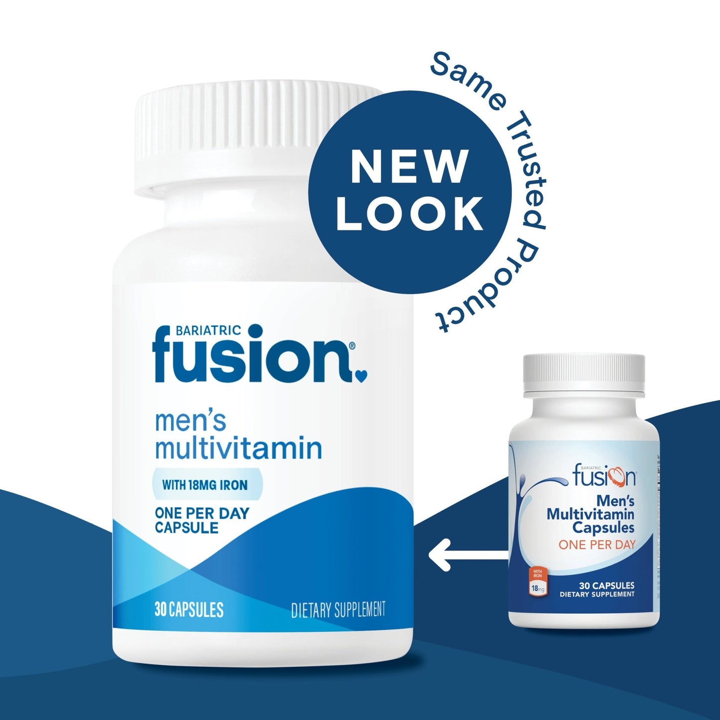 Bariatric Fusion Men’s One Per Day Bariatric Multivitamin 30 capsules new look, same trusted product.