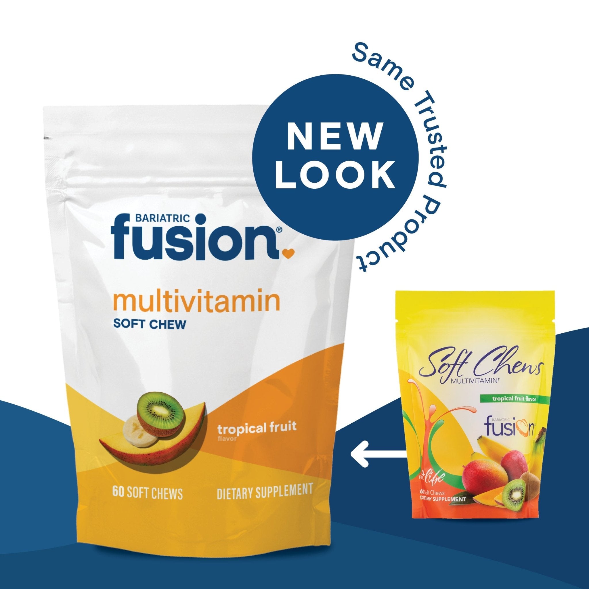 Bariatric Fusion Tropical Bariatric Multivitamin Soft Chew Bundle new look, same trusted product.