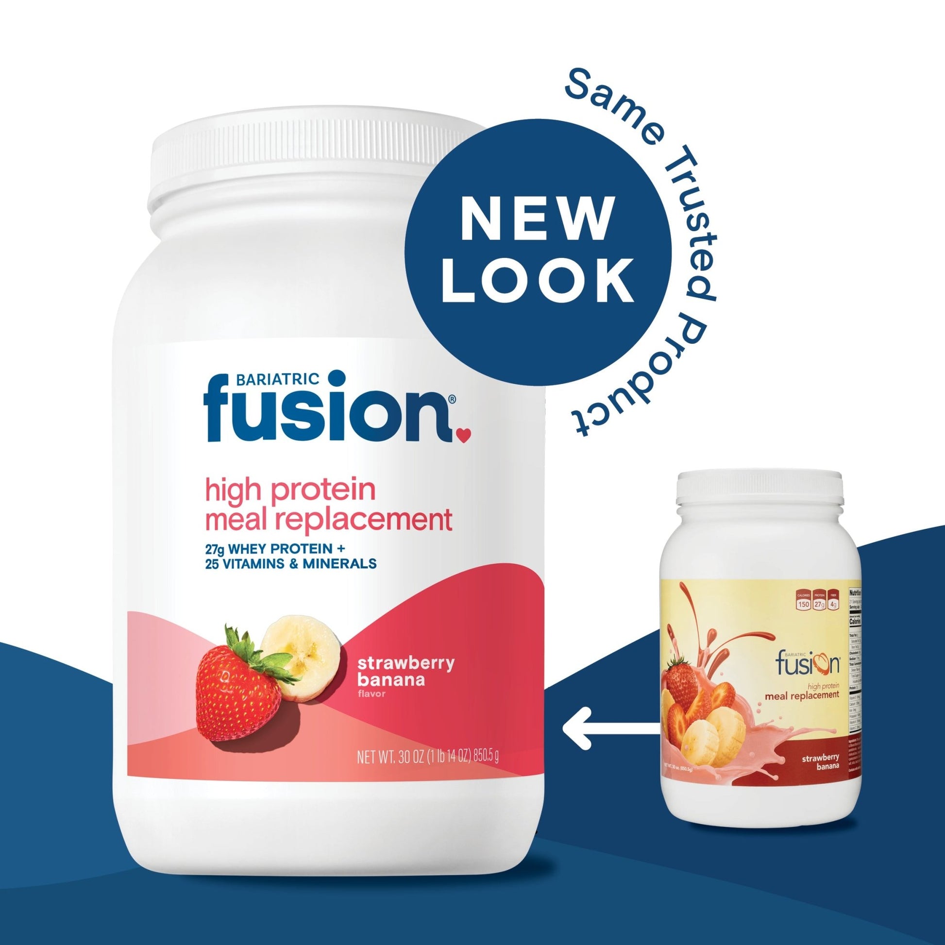 Bariatric Fusion Strawberry Banana High Protein Meal Replacement new look, same trusted product.