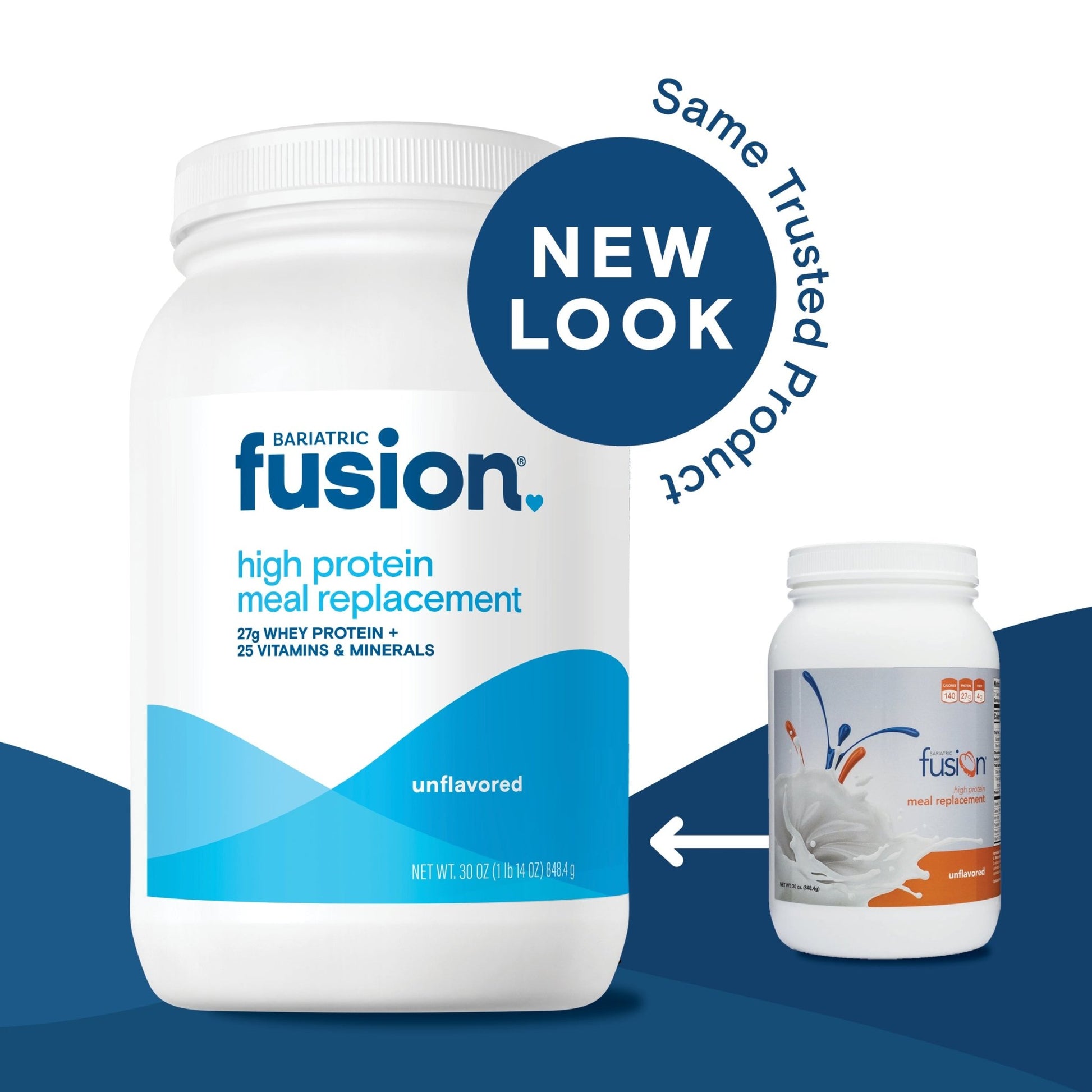 Bariatric Fusion Unflavored High Protein Meal Replacement new look, same trusted product.