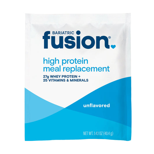 Bariatric Fusion Unflavored High Protein Meal Replacement single serving.