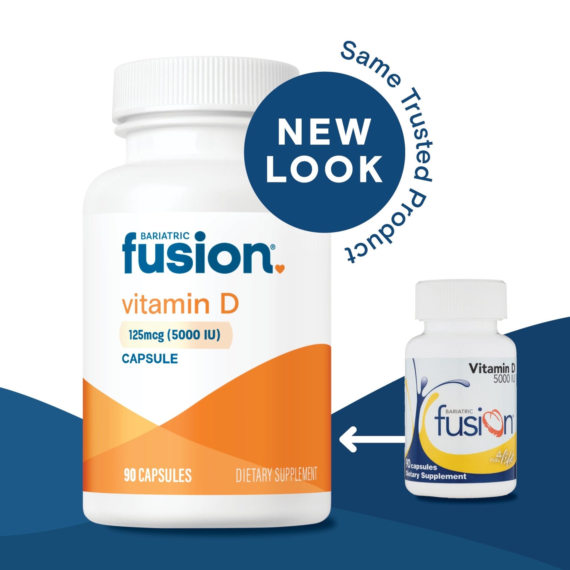 Bariatric Fusion Vitamin D capsules new look, same trusted product.