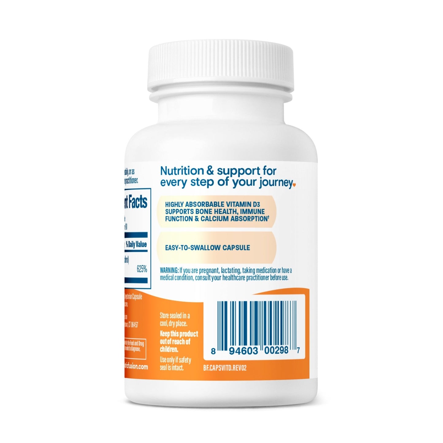 Bariatric Fusion Vitamin D 5000 IU capsules UPC.