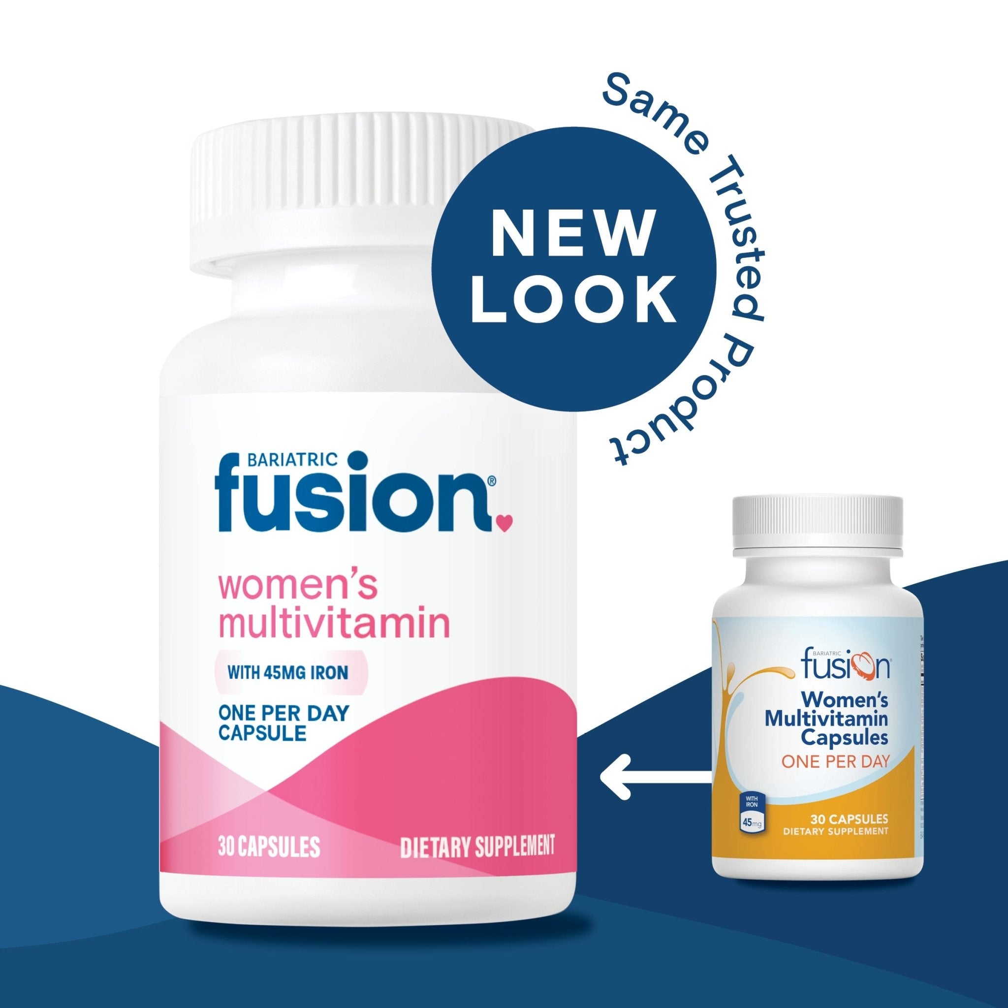 Women’s One Per Day Multivitamin With Iron 30 capsules new look, same trusted product.